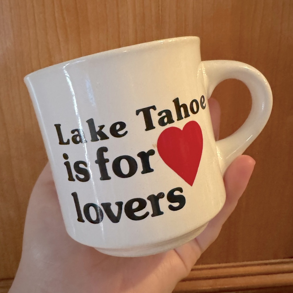 Lake Tahoe is for lovers ♥️ mug vintage 1980s EUC